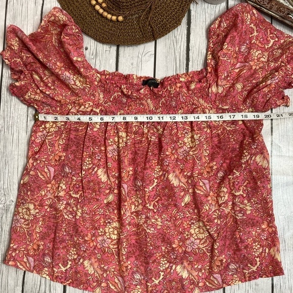 J. Crew Floral Voile Smocked Top - Picture 3 of 9